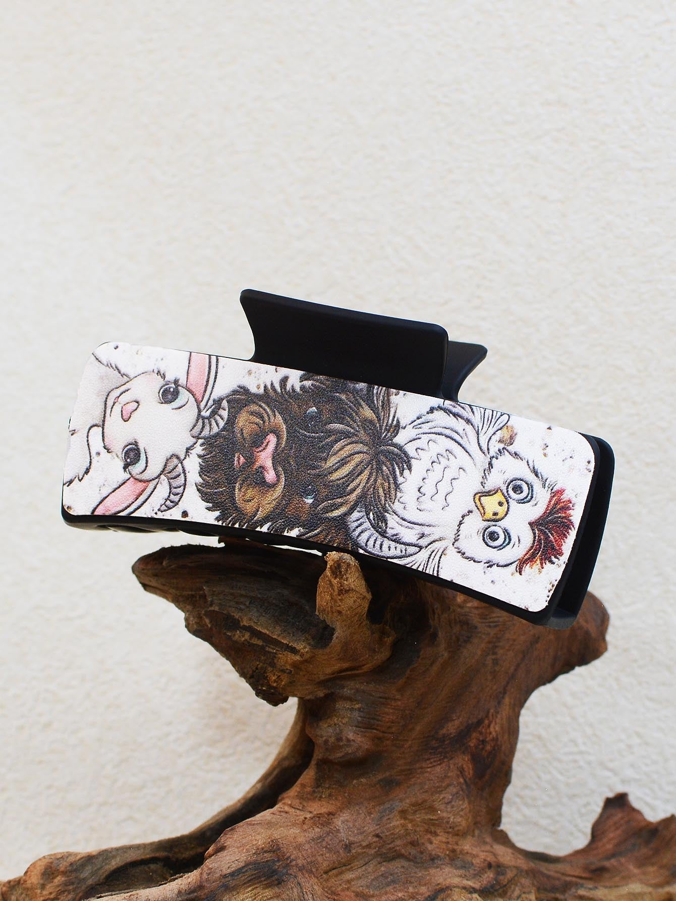 Wholesale Western Style Retro Leopard Print Cross Cow Print Plastic Hair Clip Shark Clip